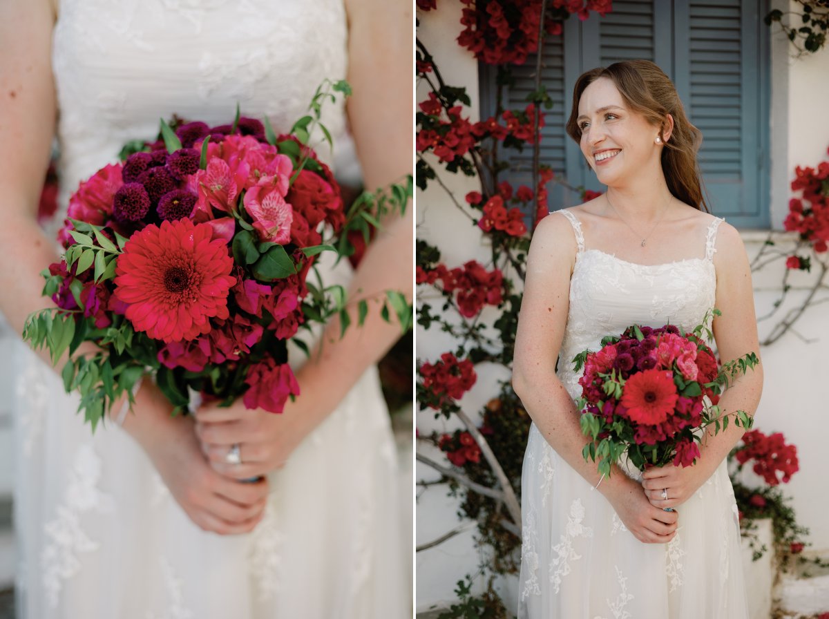 A bride on her wedding day in Greece