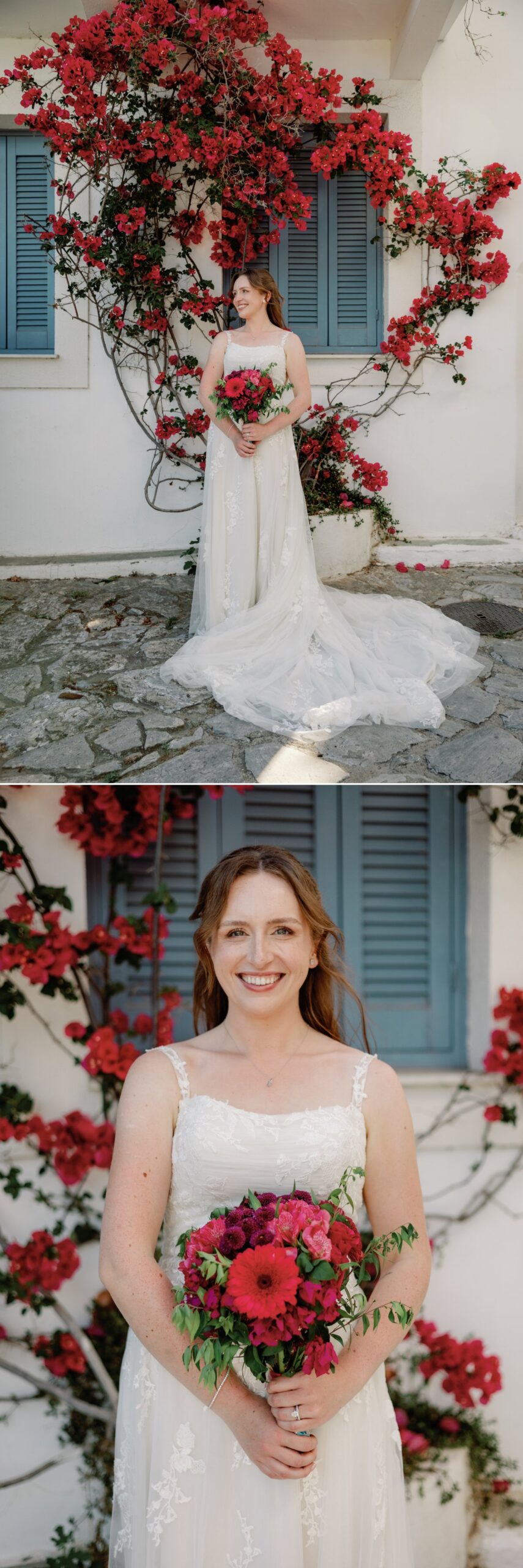 A greece wedding and a gorgeous bougainvillea